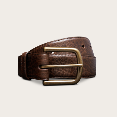 Tecovas Men's Bison Belt, Hickory, Size 32