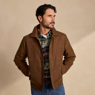 Tecovas Men's Buckaroo Waxed Canvas Trucker Jacket, Tobacco, Size 2XL