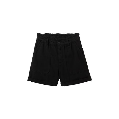 TOM TAILOR DENIM Damen Relaxed Jeans Shorts, schwarz, Uni, Gr. XL