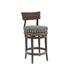 Tommy Bahama Outdoor Kilimanjaro Patio Bar Stool w/ Cushion Wicker/Rattan in Black/Brown/White | 37.5 H x 16.5 W x 21 D in | Wayfair