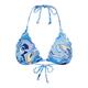 Chiemsee Gemustertes Triangel-Bikini-Top Damen blau, 36A