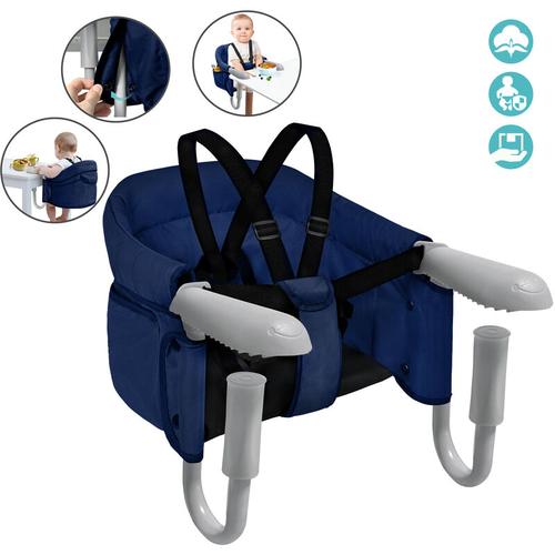 Faltbarer Tischsitz für Babys, Booster-Sitz mit Anti-Rutsch-Klemmen, ergonomischer Rückenlehne und