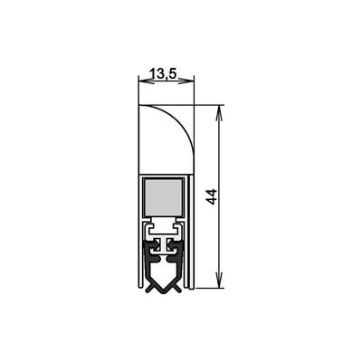 Athmer - Türdichtung Wind-Ex 1-310 1-s.L.860mm Alu.silberf.HLT - 1-310-0860