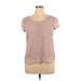 LC Lauren Conrad Short Sleeve Top Pink Scoop Neck Tops - Women's Size X-Large