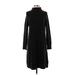 J.Crew Factory Store Casual Dress - Sweater Dress: Black Dresses - Women's Size Small