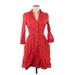 Moulinette Soeurs Casual Dress - Shirtdress: Red Dresses - Women's Size 6