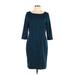 Anthropologie Casual Dress - Sheath: Blue Print Dresses - Women's Size 8