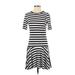 Trina Turk Casual Dress - DropWaist: Black Stripes Dresses - Women's Size Small