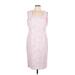 Kasper Casual Dress - Sheath: Pink Brocade Dresses - Women's Size 12