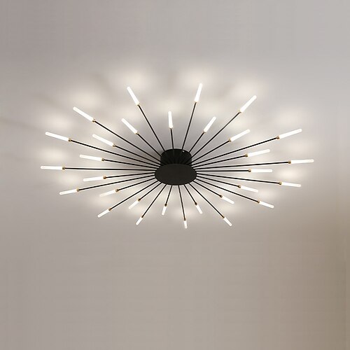 80/105/105/128/128 cm deckenleuchte sputnik design bündig metall künstlerischer stil moderner stil floraler stil lackierte oberflächen led 220-240v Image
