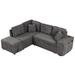 Gray Sectional - Latitude Run® Ingrit 4 - Piece Upholstered Sectional Chenille | 34.2 H x 54.1 W x 87.7 D in | Wayfair