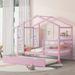 Mercer41 Alwaleed Plywood+MDF+Pinewood Platform Bed in Pink | 68.5 H x 41.5 W x 79.1 D in | Wayfair A482C01A17F04068B7E912A0F38C9324