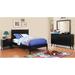 Enitial Lab Stamey 4 Piece Bedroom Set Wood in Black | 52 H x 79.63 W x 87 D in | Wayfair IDF-7386BK-CK-4PC