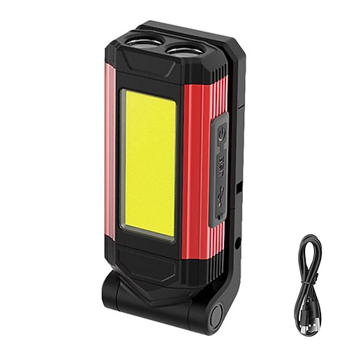 Cob Arbeitslicht USB wiederaufladbare superhelle LED-Taschenlampe tragbare Campinglampe mit Schwanzmagnet wasserdicht verstellbare Laterne Image