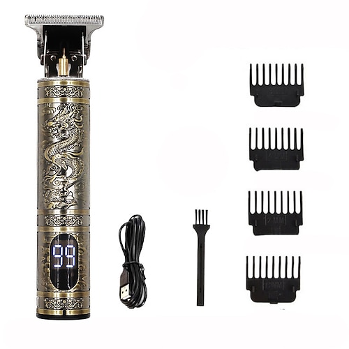 USB wiederaufladbare Haarschneider und Barttrimmer für Männer - Präziser T-Klingen-Trimmer mit LCD-Bildschirm - Pflegeset für Männer Valentinstagsgeschenk Image