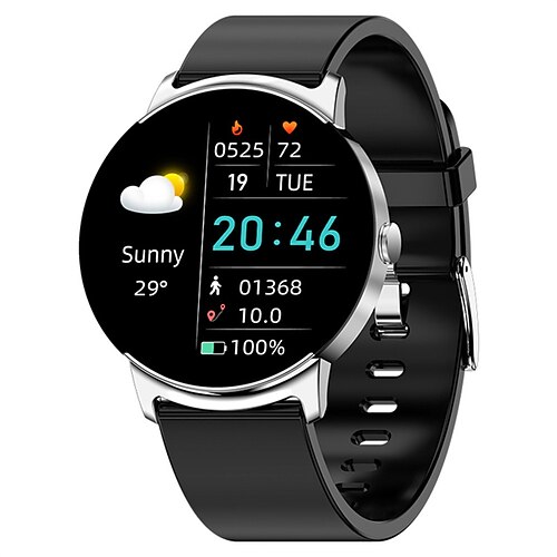 KS02 Smartwatch 1.32 Zoll Smartwatch Fitnessuhr Bluetooth Schrittzähler Anruferinnerung AktivitätenTracker Kompatibel mit Android iOS Damen Herren Langer Standby Wasserdicht Mediensteuerung IP 67 Image