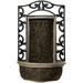 NANYUN 30.31 H Stone/Black Polyresin and Metal Indoor Outdoor Wall Mounted Waterfall Fountain with Pump Wall-Hanging Fountains Water Fountain DÃ©cor