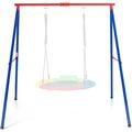 550lbs Heavy Duty Metal Swing Frame Extra Large A-Frame Swing Stand for Kids and Adult Outdoor Backyard Playground Free Accessories with Ground Stakes Fits for Most Swings