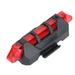High- quality accessories rechargeable LED taillights three colors waterproof taillights for mountain bikes road bikes ( Red )
