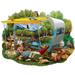 Bits and Pieces - YPF5 750 Piece Shaped Jigsaw Puzzle for Adults - Camping Trip - 750 pc Nature Animals Jigsaw by Artist Thomas Wood