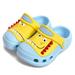 SUADEX Kids Boys Girls Dinosaur Clogs Slippers Toddler Slip On Lightweight Indoor Outdoor Soft Beach Pool Sandals Sport Slides Blue 190 18cm