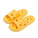 Women Bathroom House Cheese Slippers Light Weight Water Leaky Beach Flip Flop Non-slip Pool Swimming Aqua Shoes Yellow 40-41