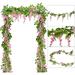 Pieces of 6.6 Feet/piece Artificial Filigree Wisteria Wreath Artificial Wisteria Flower Garden Wedding Floral Decoration