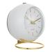 Decor Indoor Atmosphere Light Warm Home Small Alarm Clock with Night Desk White Glass Abs Toddler Child