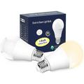 Outdoor Dusk to Dawn Light Bulbs - 12W(100W Equivalent) 3000K Warm White E26 A19 Automatic Sensor LED Bulb 2 Pack