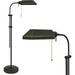 SUSIMOND 1 58 Modern Industrial Adjustable Standing Pharmacy Floor Lamp Dark Bronze Finish Includes 6W LED Bulb (60W eq.) Energy Efficient Eco-Friendly Pivot Head for Hobby/Precise Task