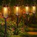 CELNNCOE Solar Lights Outdoor 2 Pack Super Bright Over 12 Hours Solar Lights Outdoor Waterproofs Clear Shade Solar Garden Solar Lights For Outside Yard Walkway Mothers Day Gifts