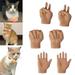 Hands for Cats Tiny Hands for Cats Mini Hands for Cats Little Hands for Cats Small Hands for Cats Interactive Cat Toy Cat Mini Hands Stretchable TPR Hands Cat Toy Gag Performance (A)