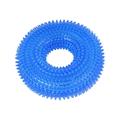 CUSSE Dog Chew Toys Aggressive Chew Indestructible Tough Durable Squeaky Interactive Dog Toys Puppy Teeth Chew Donut Shaped Toys Small and Medium Sized Large Breeds Blue 12.5cm/4.92
