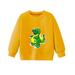Ydojg Winter Baby Toddler Tops Clothes Boys And Girls Hoodie Spring And Autumn Multi Color Sequins Big Children Long Sleeves Leisure Children Cartoon Dinosaur Pattern For 4-5 Years