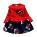 Funicet Toddler Girls Dress Love Long-sleeved Creepers with Lace Straps for Women Red 3Y