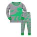 KDFJPTH Toddler Boys Pajamas Dinosaur Cotton Kids 2 Piece Pj s Long Sleeve Sleepwear Clothes Set Outfits Size 8 Boys Clothes Little Boys Shirt And Bow Tie