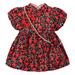 Tengma Toddler Girls Dresses Floral Prints Princess Dress Short Sleeve V Neck Dance Party Dresses Princess Dresses Black 9