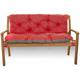 Coussin pour banc extérieur 110 x 60 x 50cm, Coussin pour banc de Jardin, Rouge Setgarden red