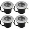4 Pieces Outdoor led Recessed Spotlight - Warm White, 3W IP65 Recessed Spotlight Round Deck 270
