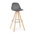 Paris Prix - Tabouret De Bar Scandinave miro 97cm Gris & Naturel