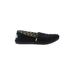 TOMS Flats: Black Print Shoes - Women's Size 8 1/2 - Almond Toe