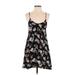 Mimi Chica Casual Dress - Slip dress: Black Floral Dresses - Women's Size Small