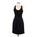 Poleci Casual Dress - Sheath: Black Solid Dresses - Women's Size 6
