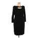 ELOQUII Casual Dress - Midi: Black Solid Dresses - Women's Size 16 Plus