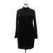 H&M Casual Dress - Sweater Dress: Black Polka Dots Dresses - Women's Size 2X-Large