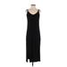 Jasmine & Juliana Casual Dress - Midi: Black Solid Dresses - Women's Size Small