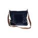 Nino Bossi Leather Crossbody Bag: Blue Bags