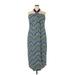 Avenue Casual Dress - Midi: Blue Chevron Dresses - Women's Size 18 Plus