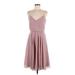 Jenny Yoo Collection Casual Dress - Bridesmaid: Pink Solid Dresses - Women's Size 6