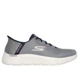 Skechers Men's Slip-ins: GO WALK Flex - New World Sneaker | Size 8.5 Extra Wide | Gray/Navy | Textile/Synthetic | Vegan | Machine Washable